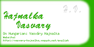 hajnalka vasvary business card