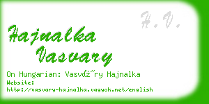 hajnalka vasvary business card